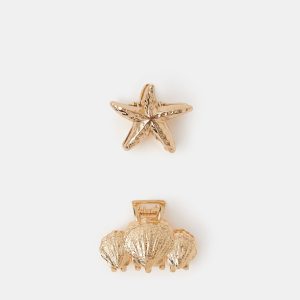 2 X METAL SHELL STARFISH