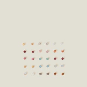 15 X MULTI STONE STUD PAC