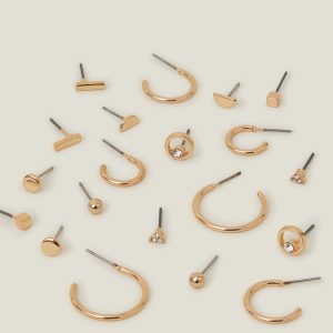 10 X STUD AND HOOP SET