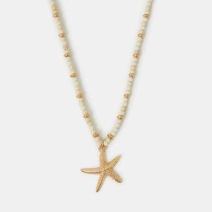 BEADED ROUND STARFISH NK