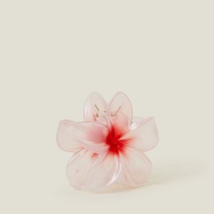 PINK FLOWER CLAW CLIP
