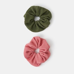 2 X TEXTURED LARGE SCRUNC